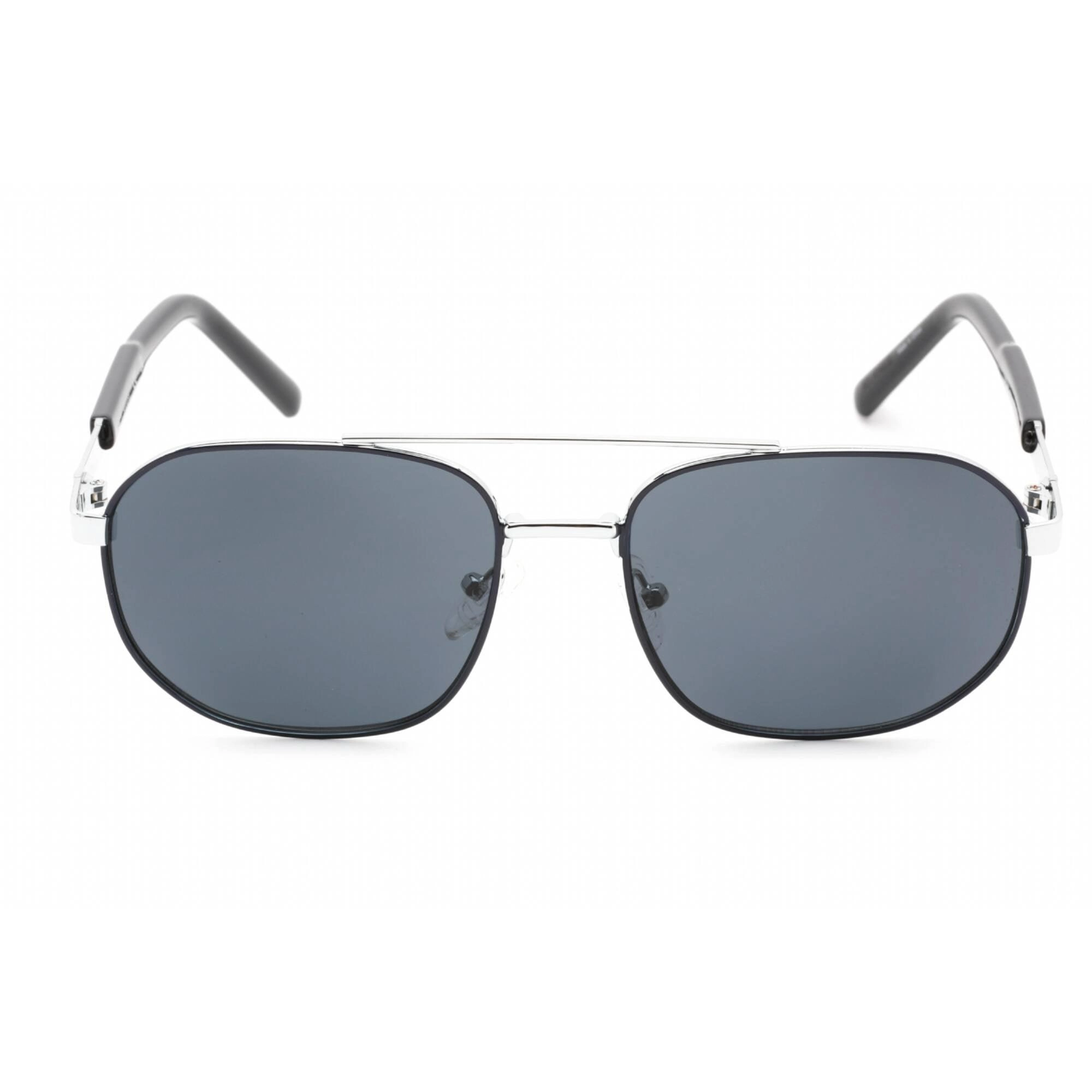 Guess Factory Men's Sunglasses - Shiny Blue Aviator Frame Smoke Lens | GF0250 90A