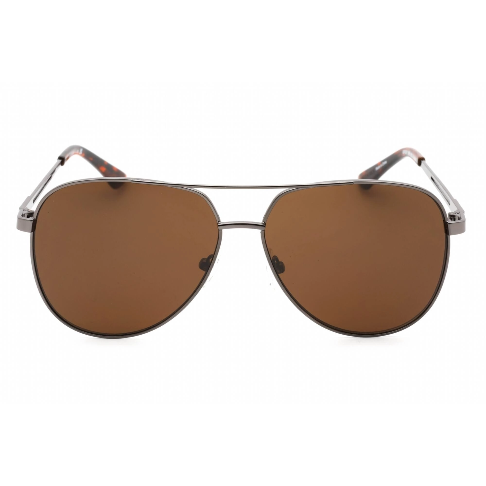 Guess Factory Men's Sunglasses - Shiny Gunmetal Full Rim Aviator Frame | GF0231 08E