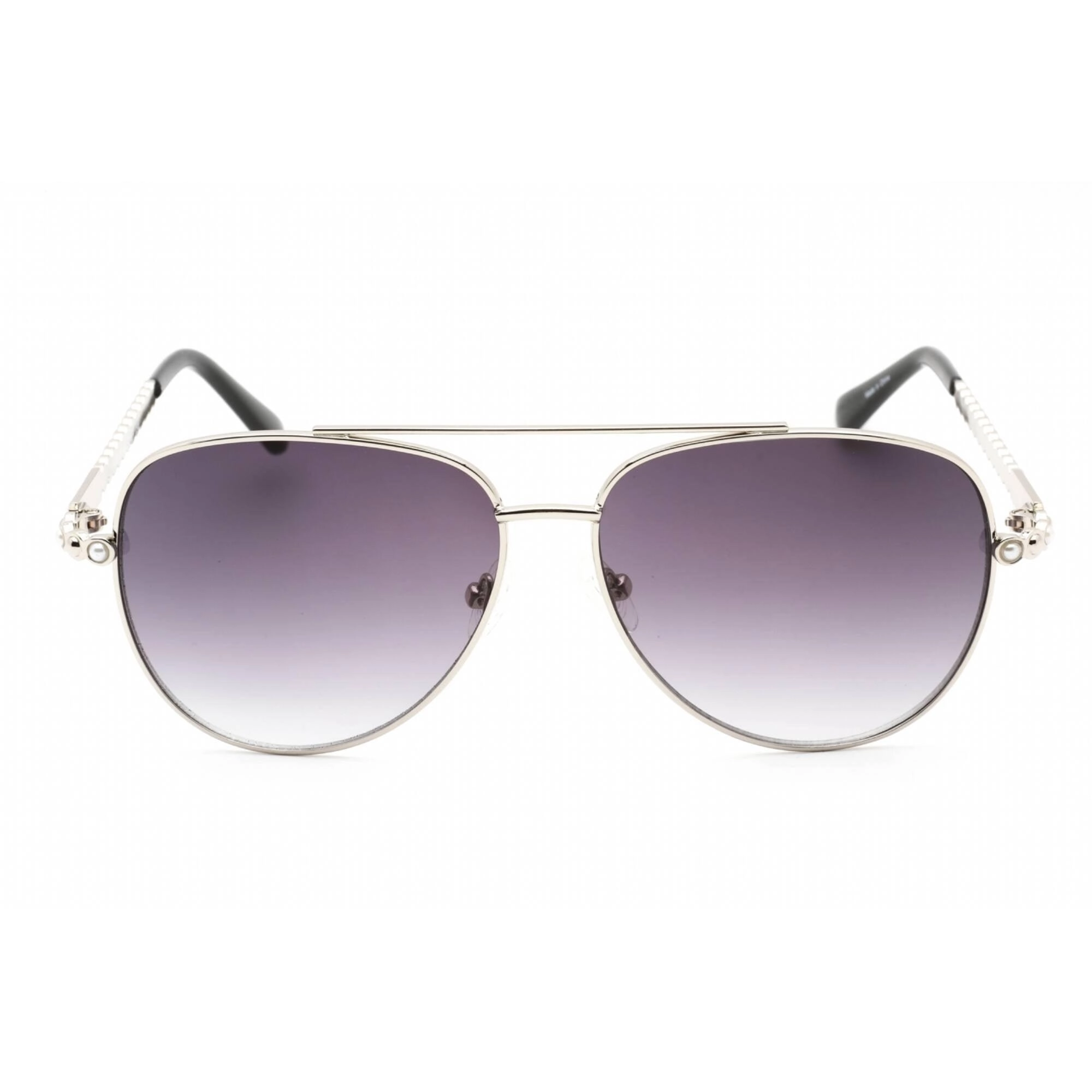Guess Factory Women's Sunglasses - Shiny Light Nickeltin Aviator Frame | GF0356 10B