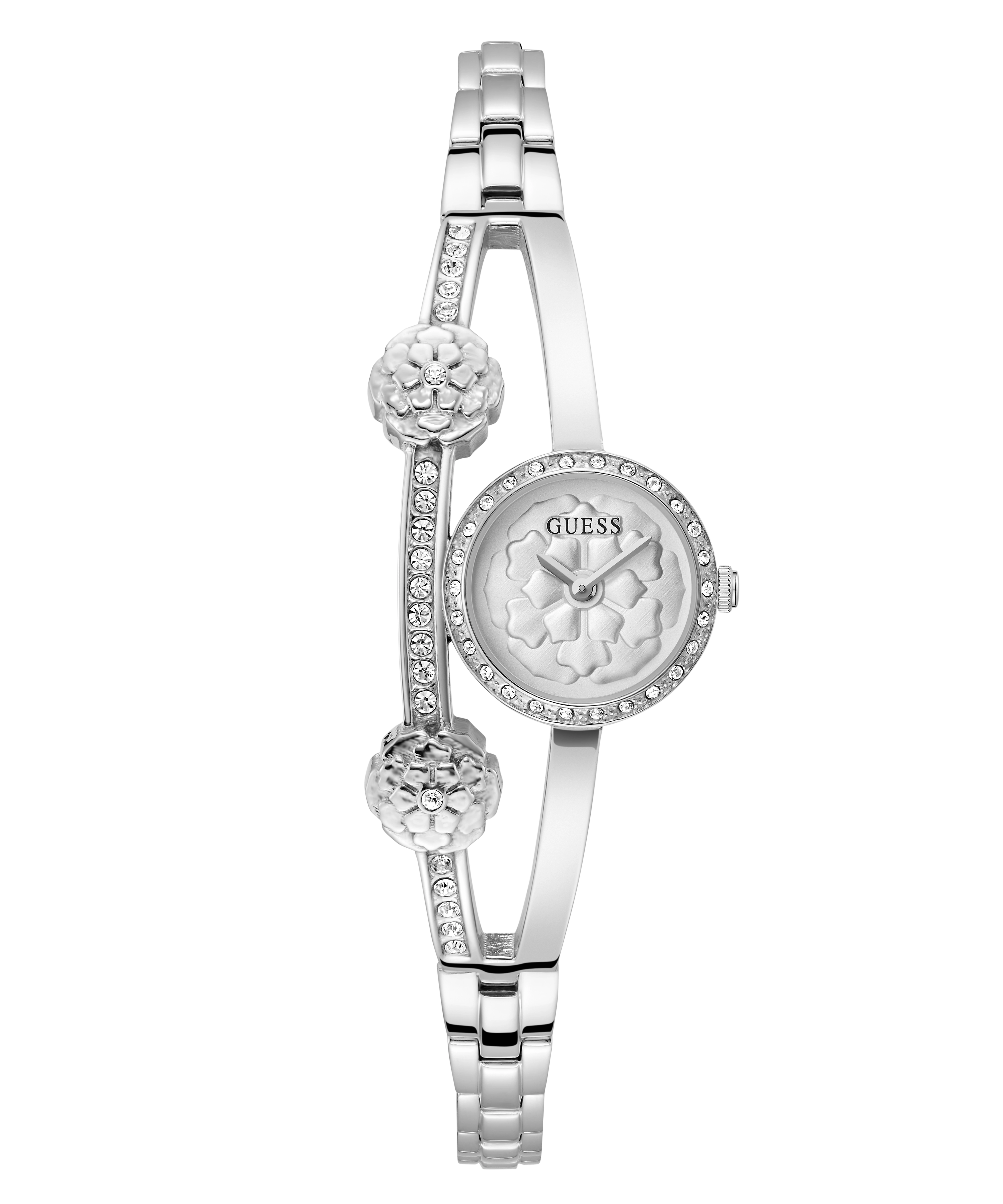 GUESS Ladies Silver Tone Analog Watch