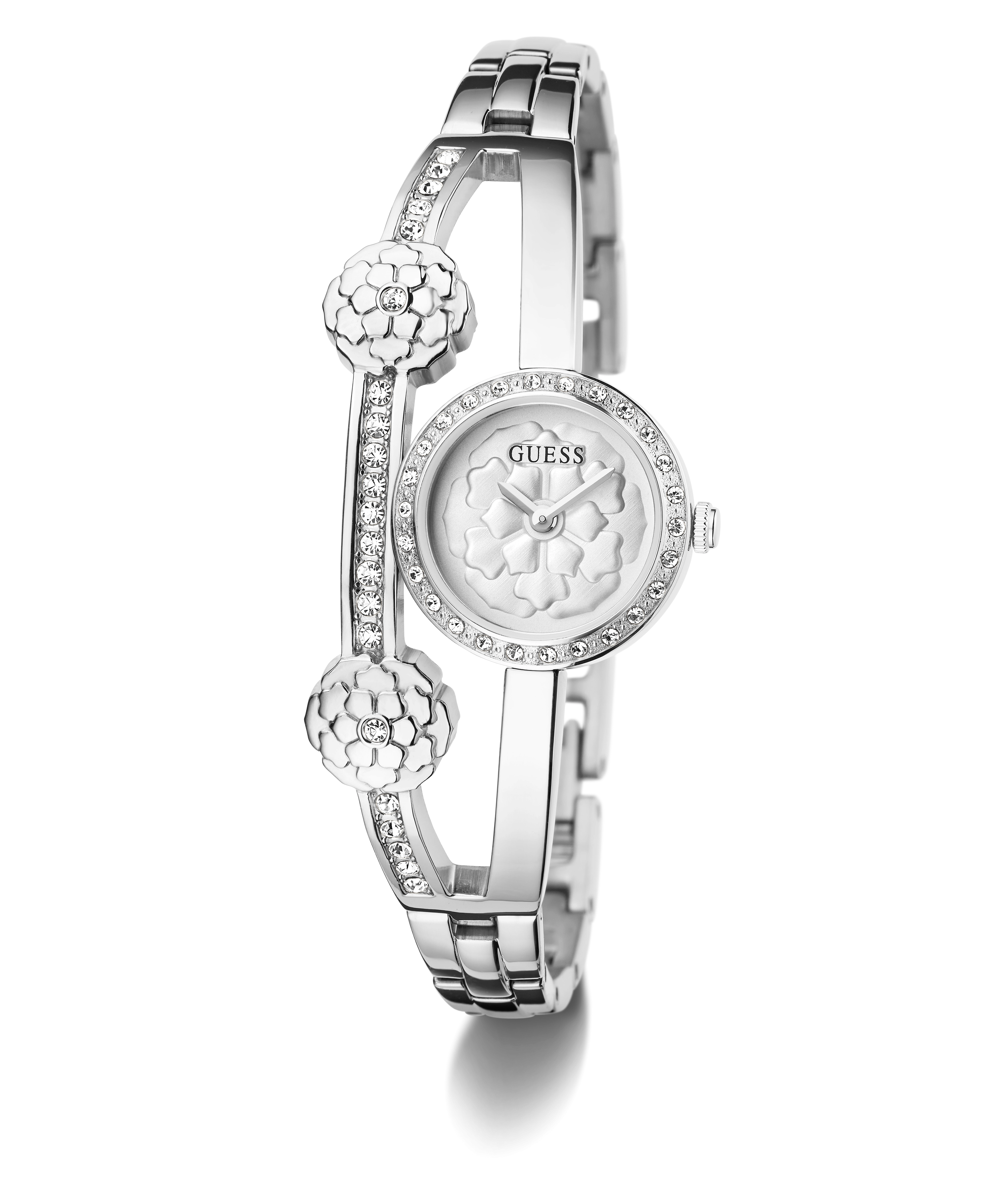 GUESS Ladies Silver Tone Analog Watch