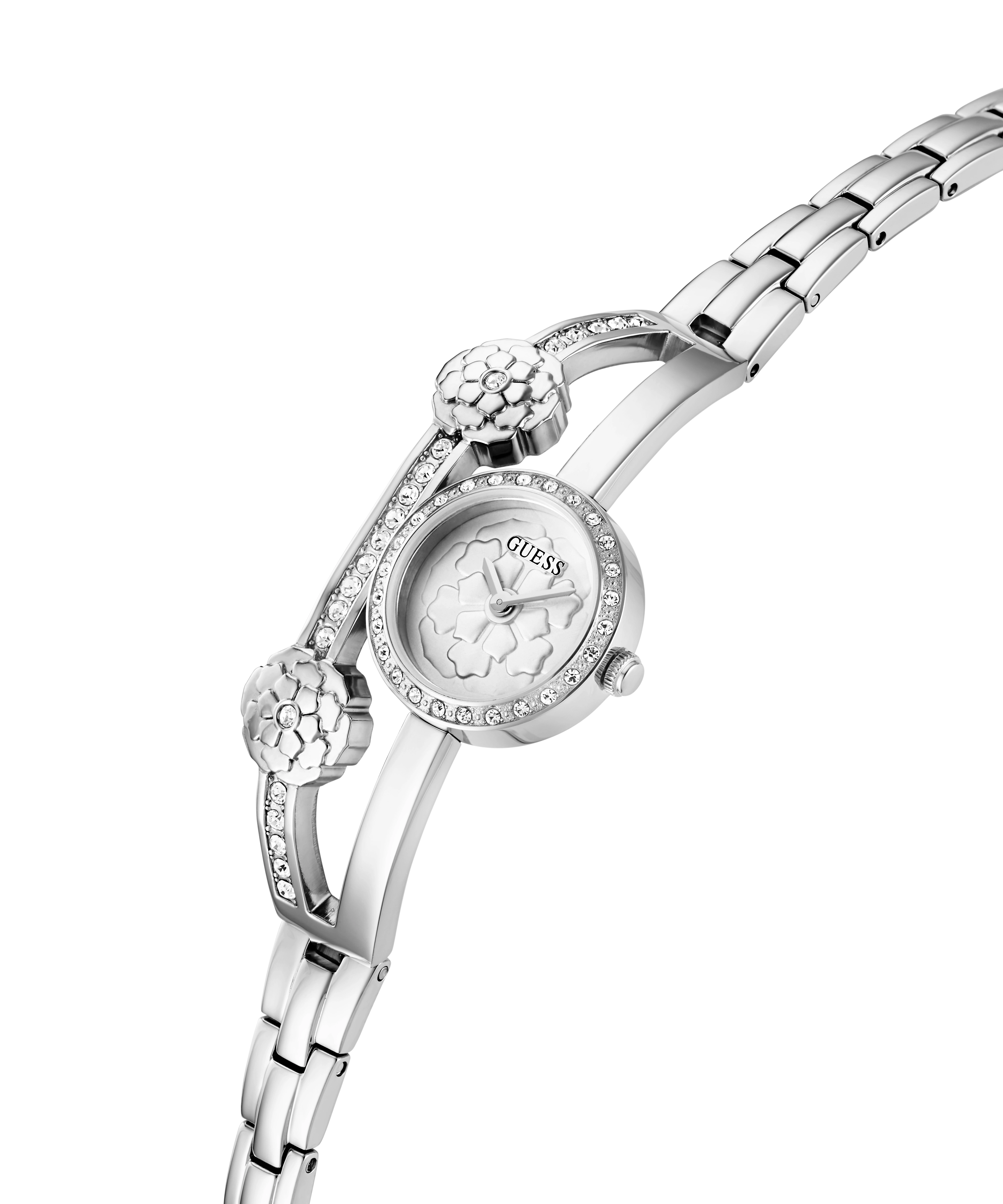 GUESS Ladies Silver Tone Analog Watch
