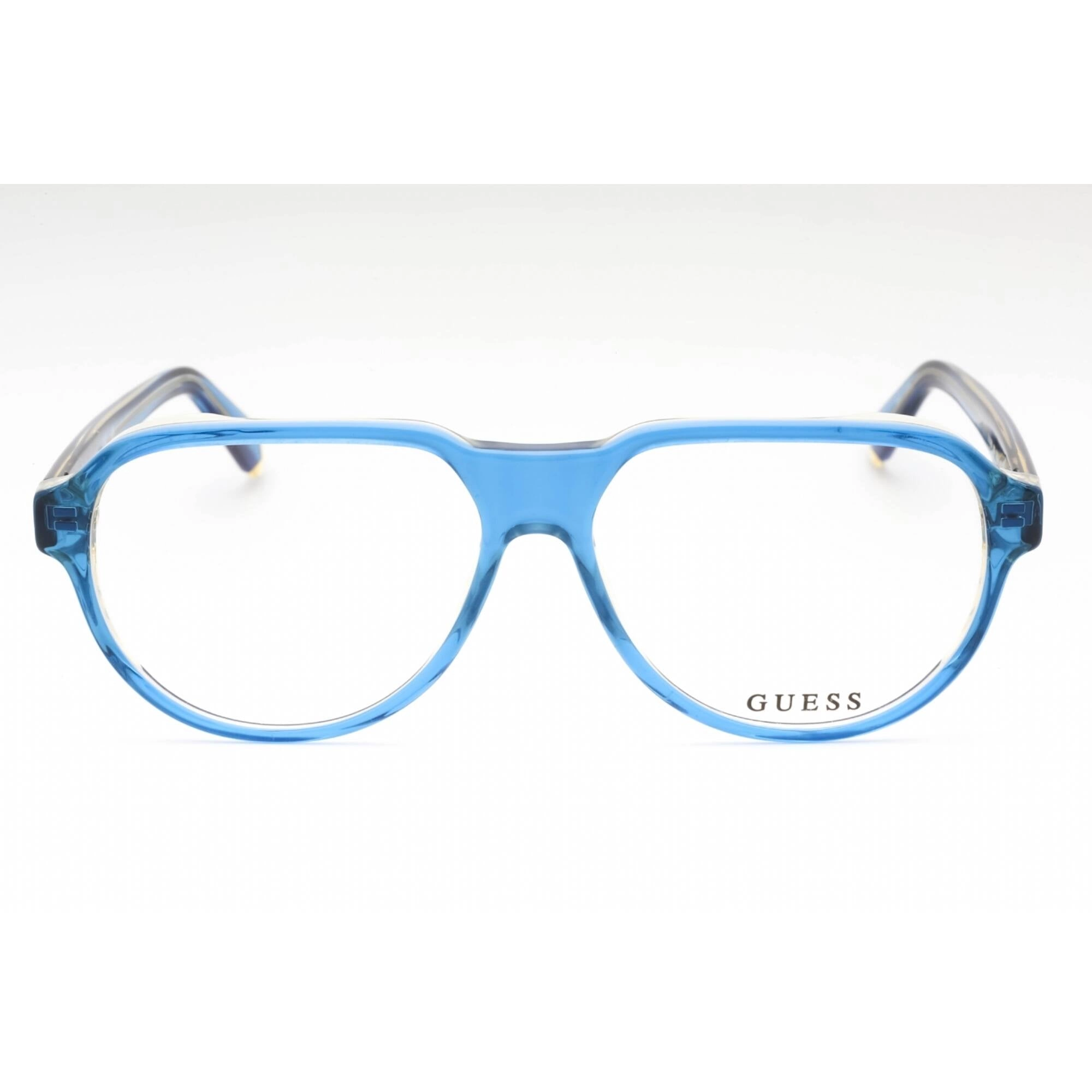 Guess Men's Eyeglasses - Blue/Other Plastic Shape Full Rim Frame | GU50090 092