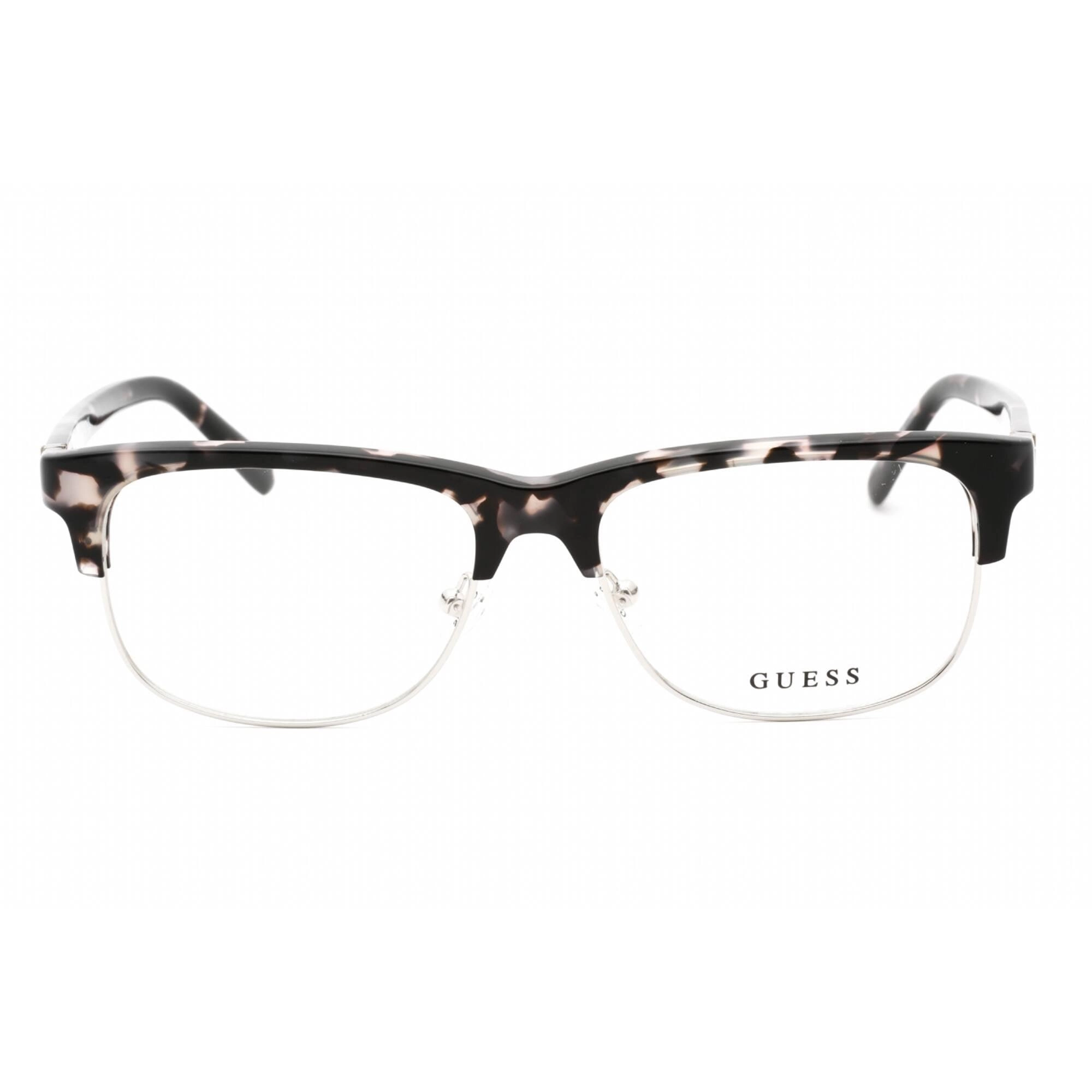Guess Men's Eyeglasses - Clear Demo Lens Grey Tortoise Rectangular Frame | GU50081 020