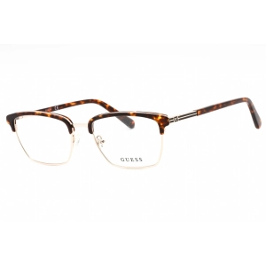 Guess Men's Eyeglasses - Dark Havana Metal Full Rim Rectangular Frame | GU50062 052