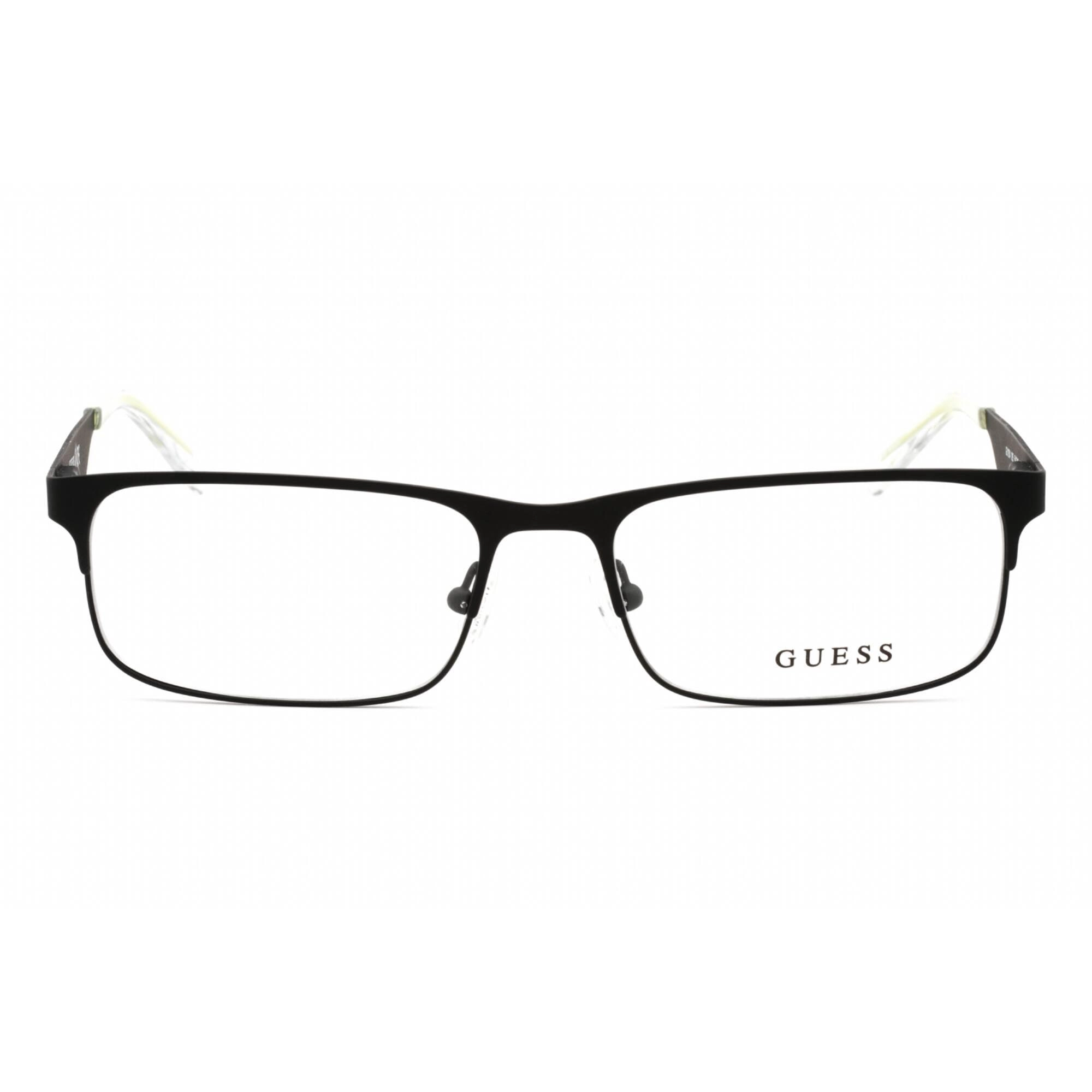 Guess Men's Eyeglasses - Full Rim Black/Other Metal Rectangular Frame | GU1904 005
