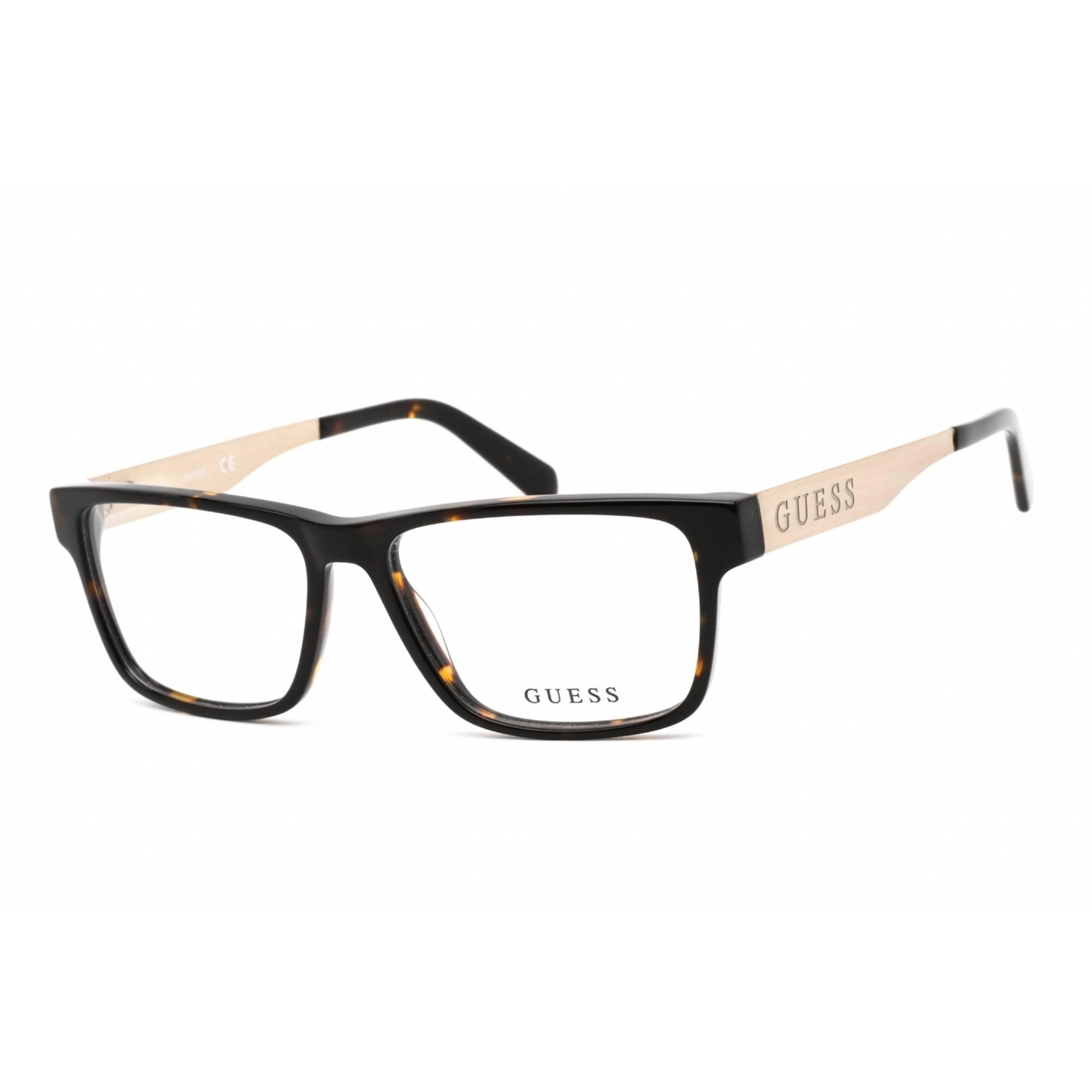 Guess Men's Eyeglasses - Full Rim Rectangular Dark Havana Plastic Frame | GU1995 052