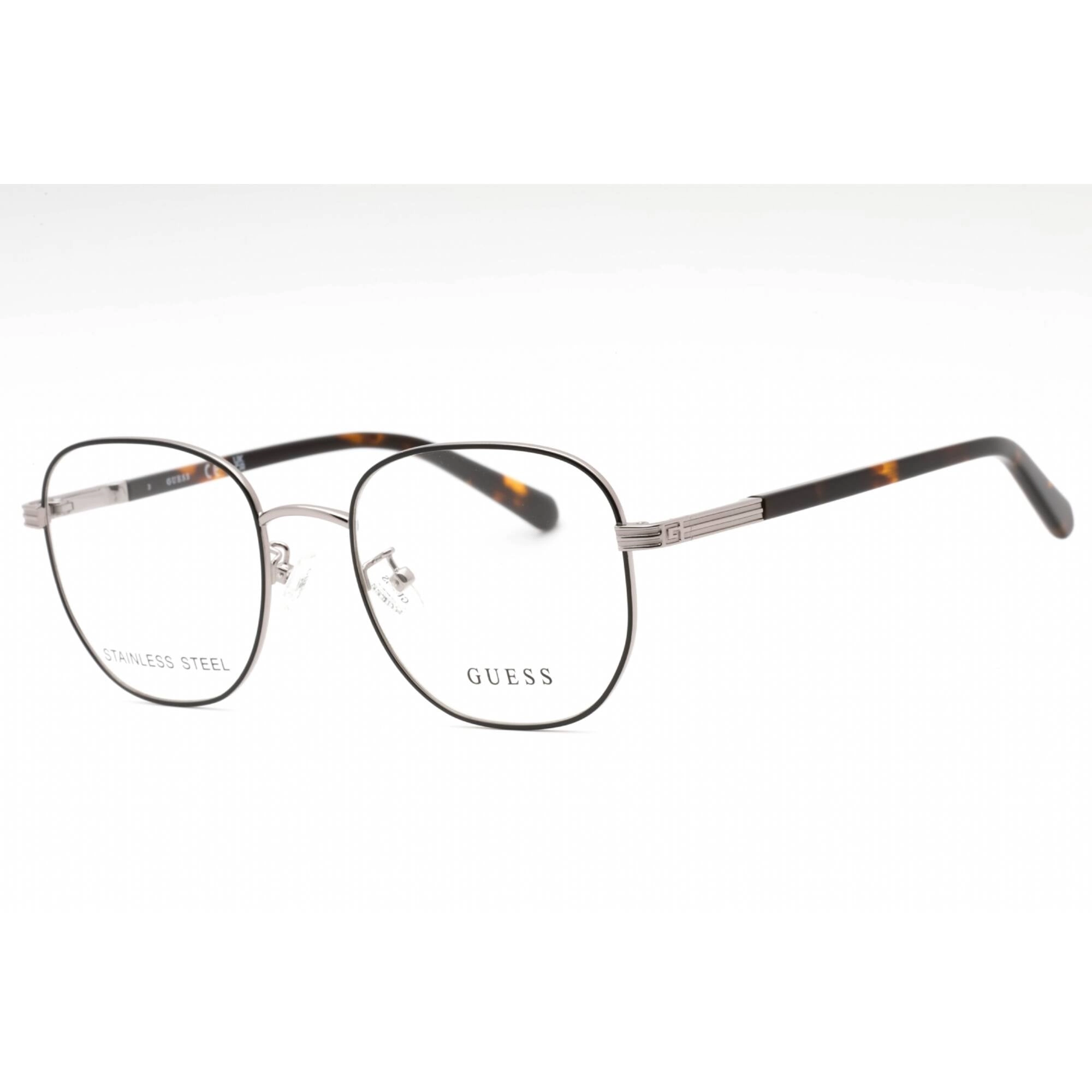 Guess Men's Eyeglasses - Shiny Dark Nickeltin Metal Full Rim Frame | GU50067-D 006