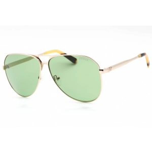 Guess Men's Sunglasses - Adjustable Nose Pad Gold Metal Aviator Frame | GU00069 32N