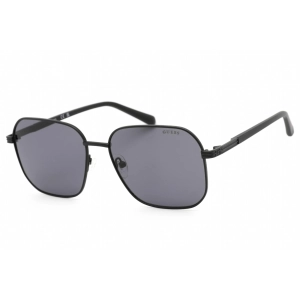 Guess Men's Sunglasses - Full Rim Matte Black Metal Rectangular Frame | GU00051 02A