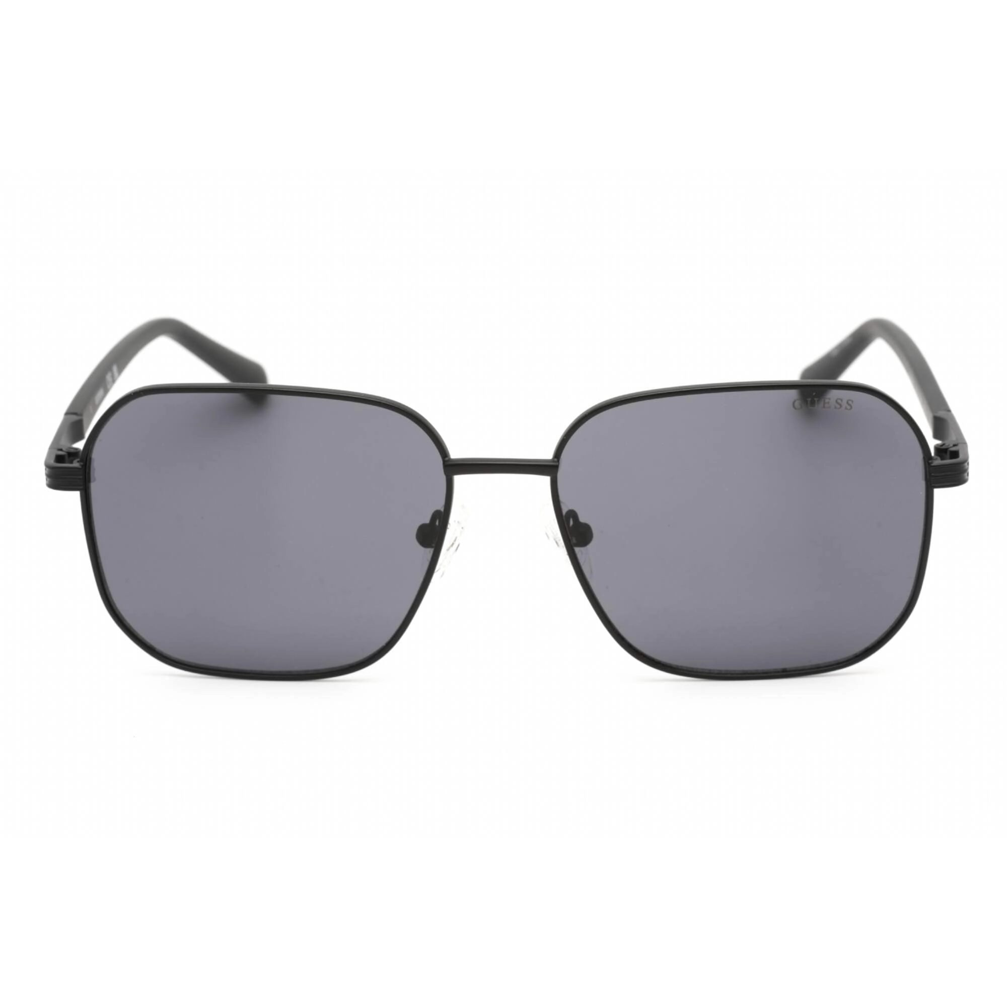 Guess Men's Sunglasses - Full Rim Matte Black Metal Rectangular Frame | GU00051 02A