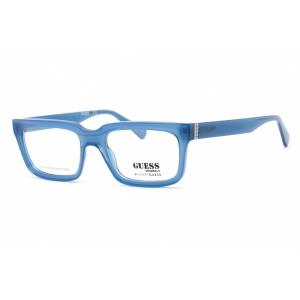 Guess Unisex Eyeglasses - Full Rim Blue/Other Plastic Rectangular Frame | GU8253 092