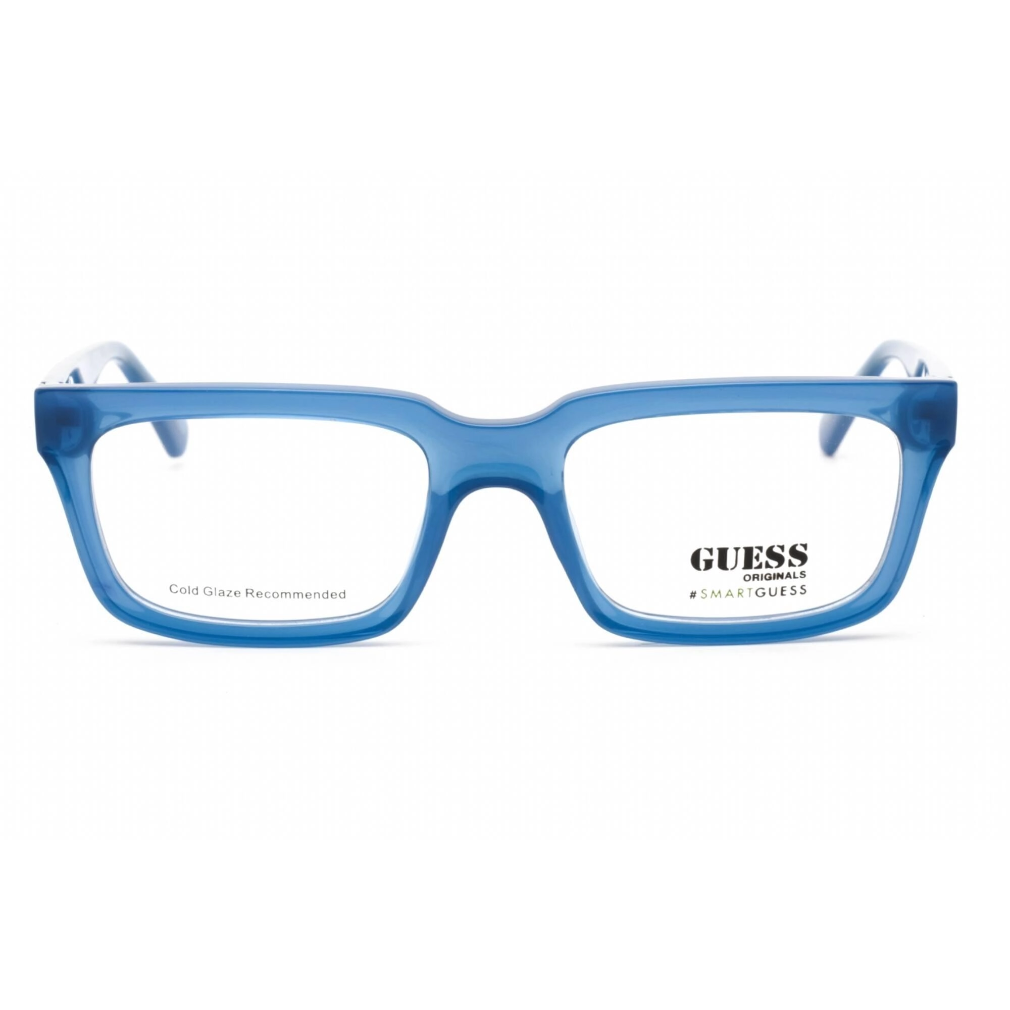 Guess Unisex Eyeglasses - Full Rim Blue/Other Plastic Rectangular Frame | GU8253 092