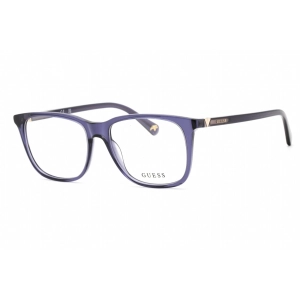 Guess Unisex Eyeglasses - Full Rim Shiny Blue Plastic Rectangular Shape | GU5223 090