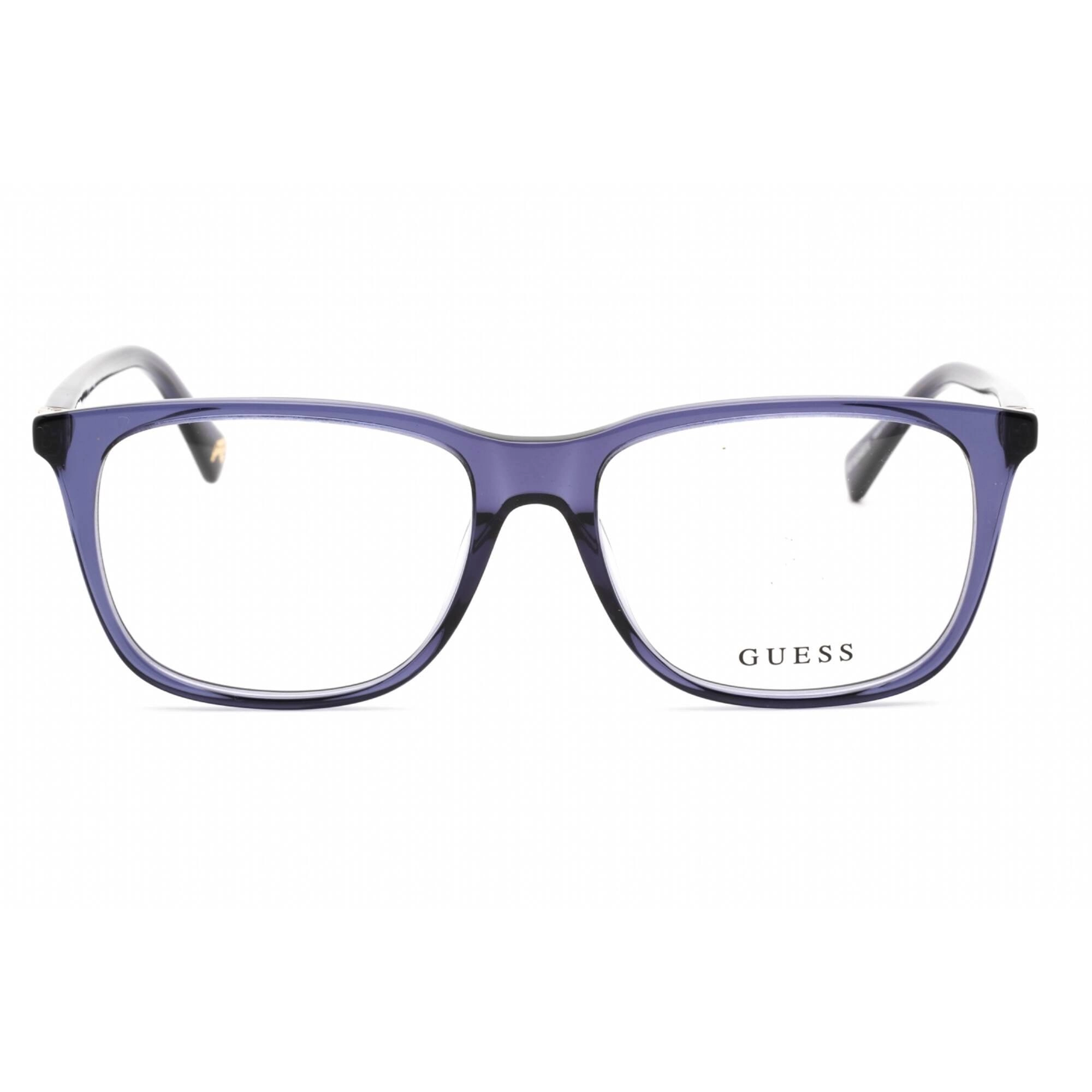 Guess Unisex Eyeglasses - Full Rim Shiny Blue Plastic Rectangular Shape | GU5223 090