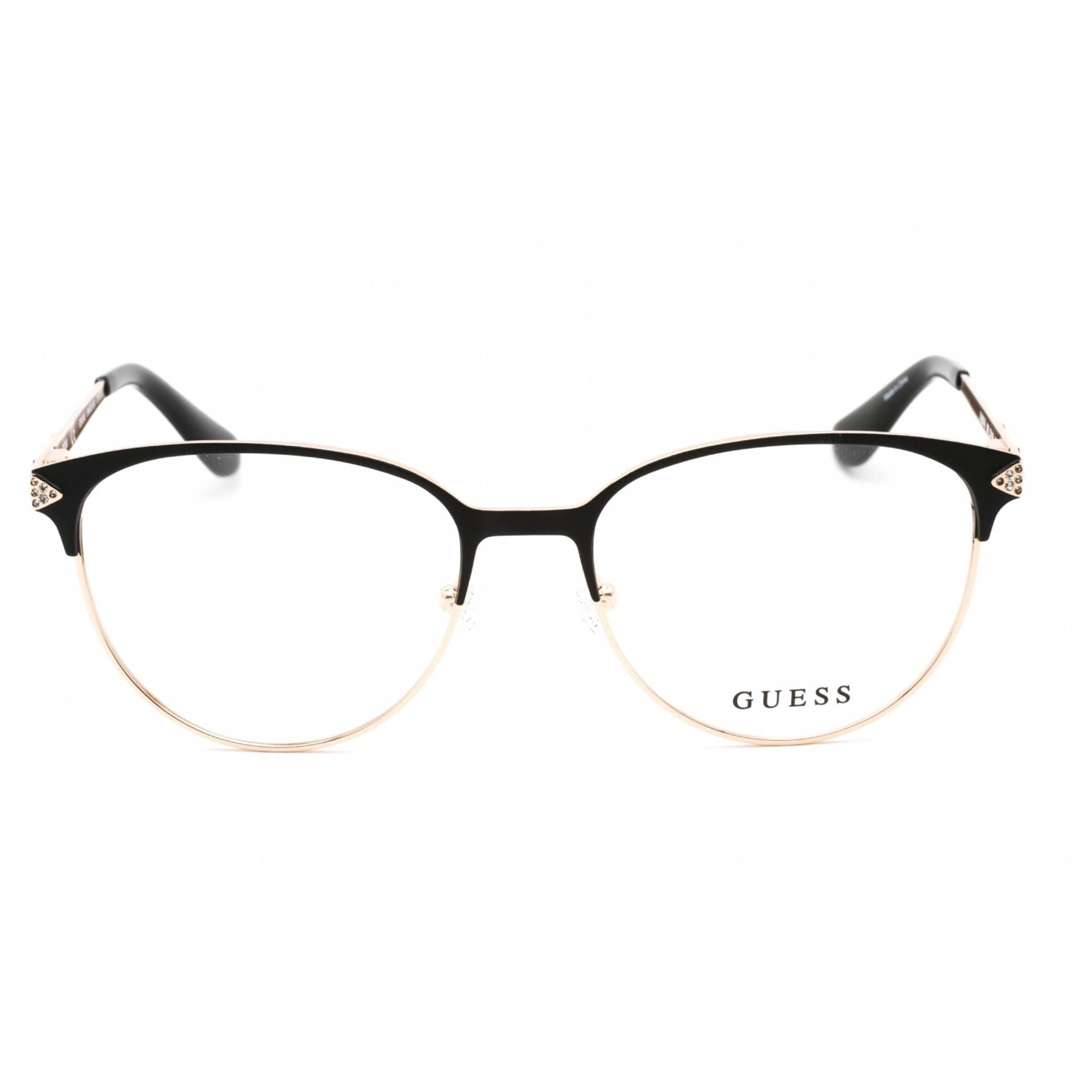 Guess Women's Eyeglasses - Black/Gold Metal Adjustable Nose Pads Frame | GU2633-S 005