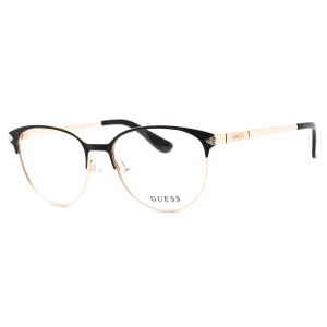 Guess Women's Eyeglasses - Black/Gold Metal Adjustable Nose Pads Frame | GU2633-S 005