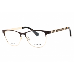 Guess Women's Eyeglasses - Matte Dark Brown Metal Cat Eye Full Rim Frame | GU2883 049
