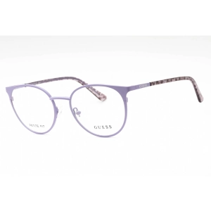 Guess Women's Eyeglasses - Matte Violet Metal Full Rim Round Shape Frame | GU2913 082