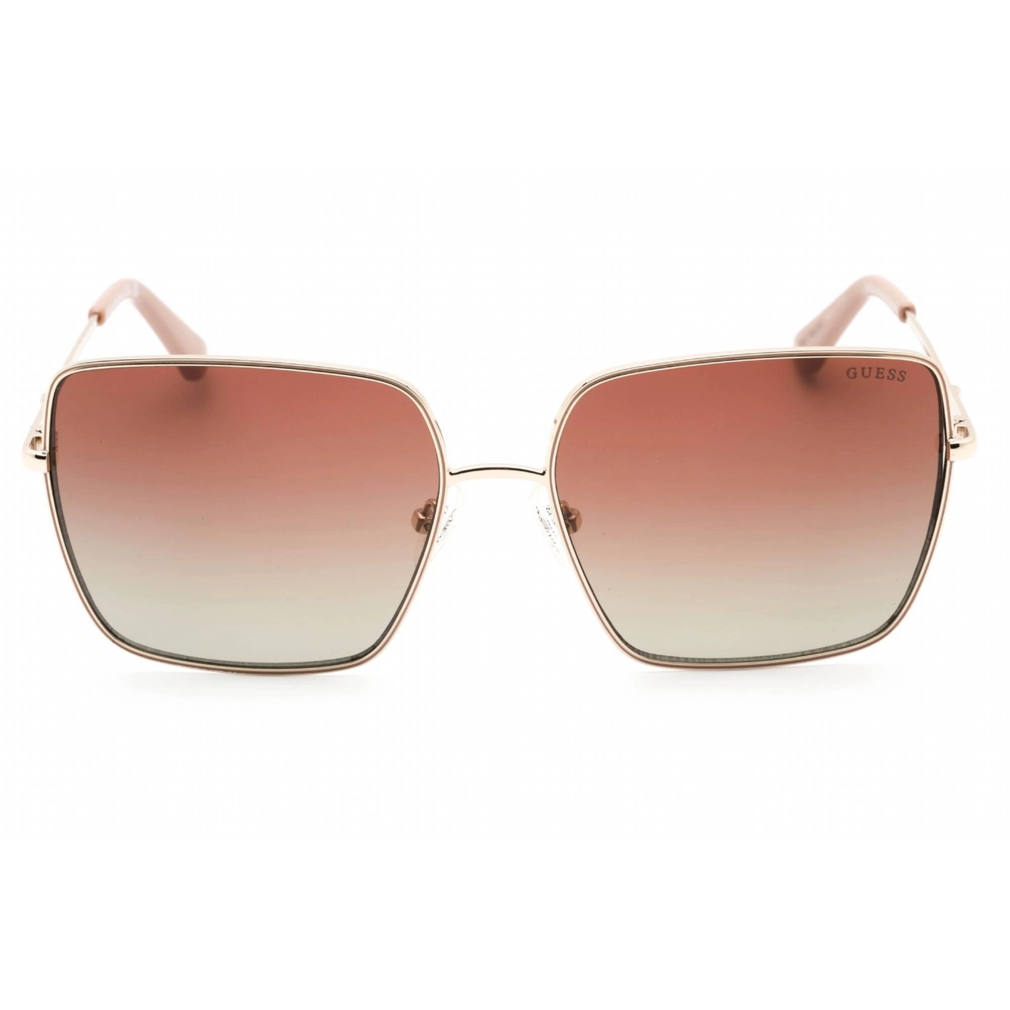 Guess Women's Sunglasses - Adjustable Nose Pads Gold Metal Square Frame | GU7866 32T