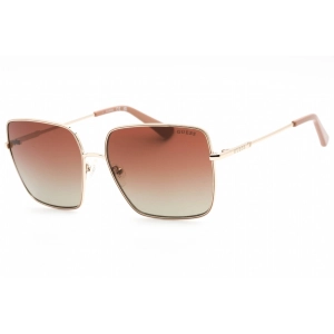 Guess Women's Sunglasses - Adjustable Nose Pads Gold Metal Square Frame | GU7866 32T