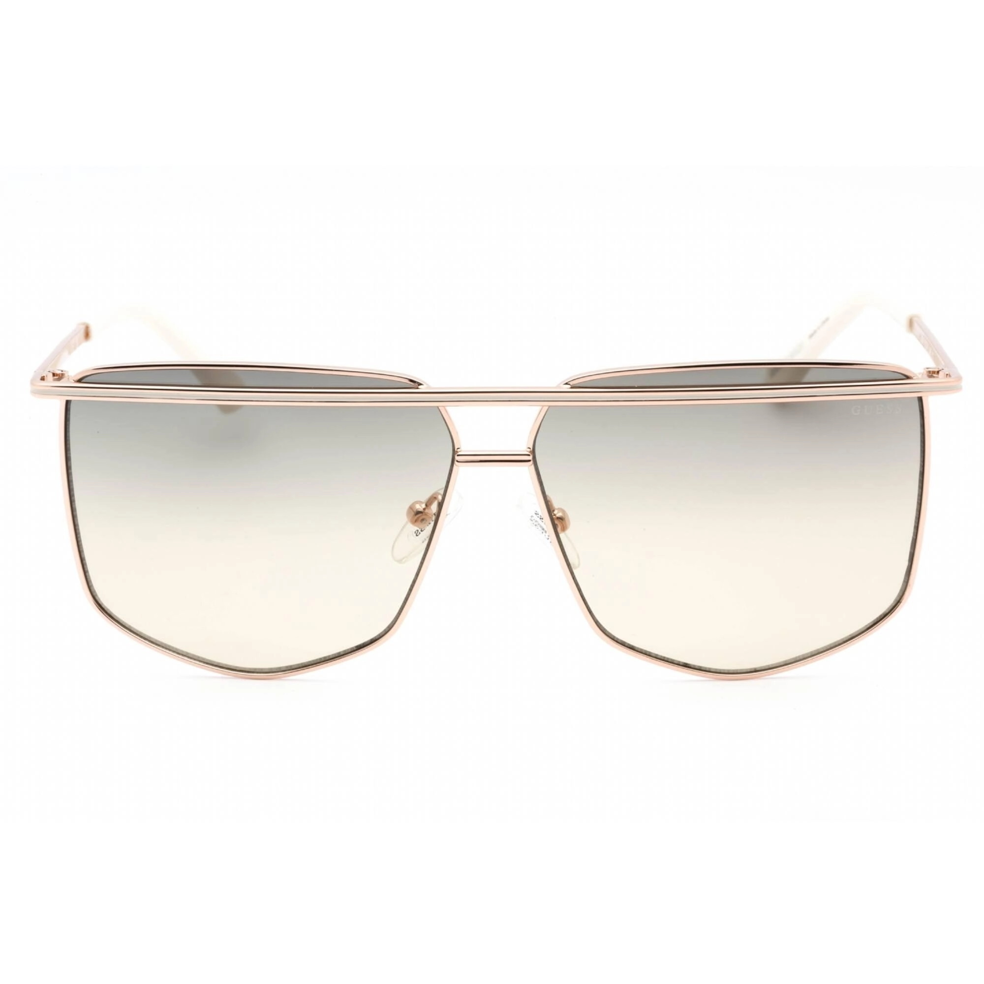 Guess Women's Sunglasses - Gradient Smoke Lens Gold Aviator Metal Frame | GU7851 32B