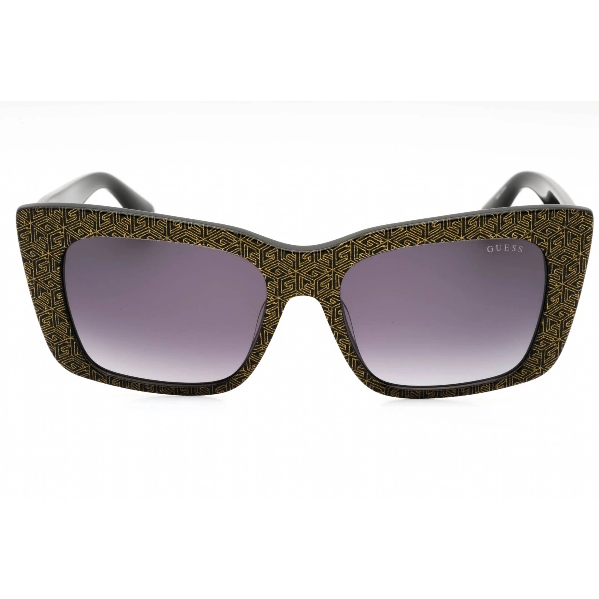 Guess Women's Sunglasses - Shiny Black Acetate Cat Eye Full Rim Frame | GU7890 01B