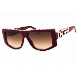 Guess Women's Sunglasses - Shiny Bordeaux Browline Frame Brown Lens | GU7914 69G