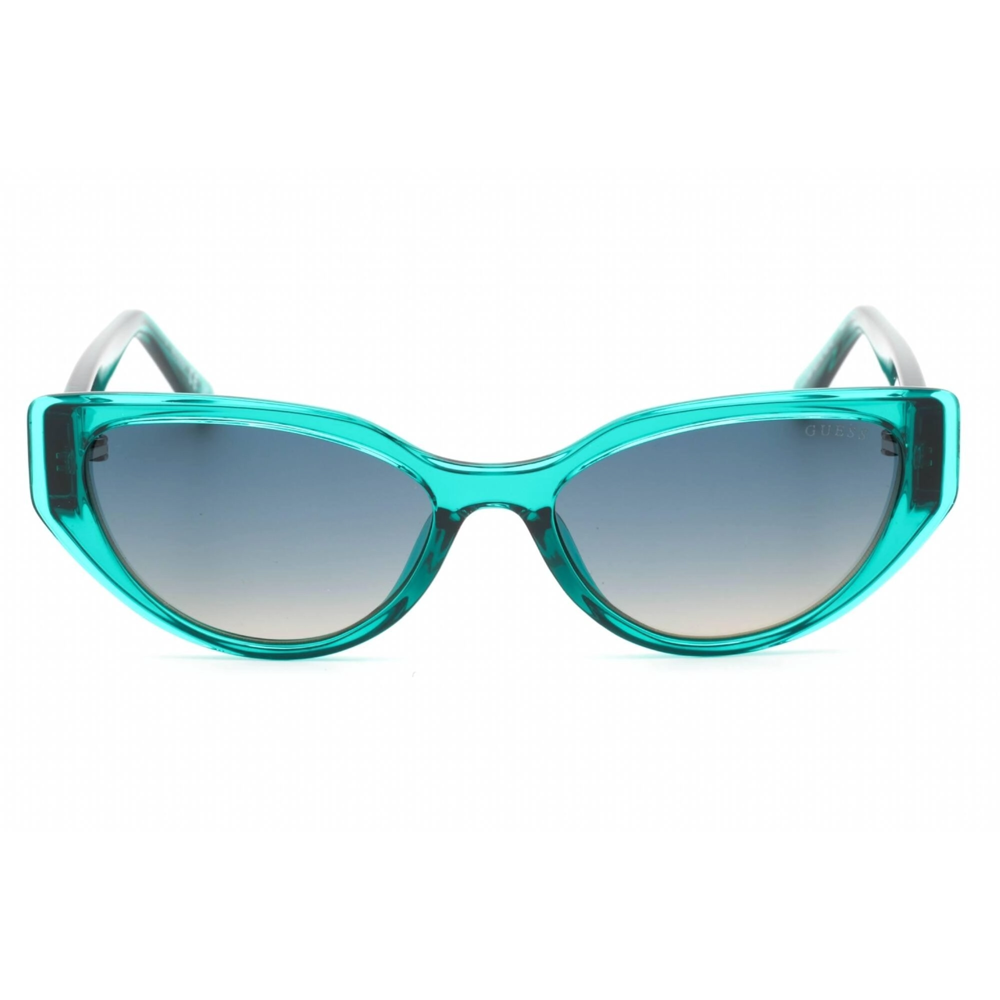 Guess Women's Sunglasses - Shiny Dark Green Plastic Full Rim Cat Eye | GU7910 96P