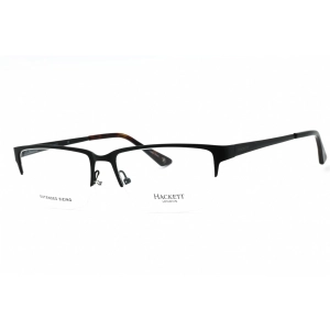 Hackett Men's Eyeglasses - Black Metal Half Rim Rectangular Shape Frame | HEK1187 02