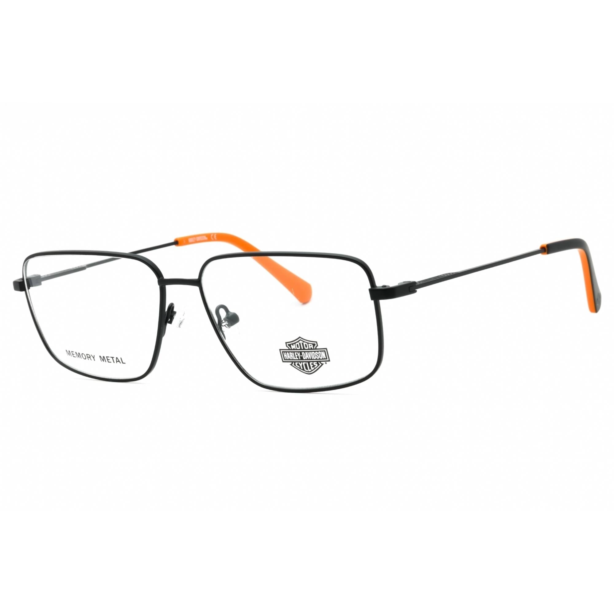 Harley Davidson Men's Eyeglasses - Matte Black Square Full Rim Frame | HD0954 002