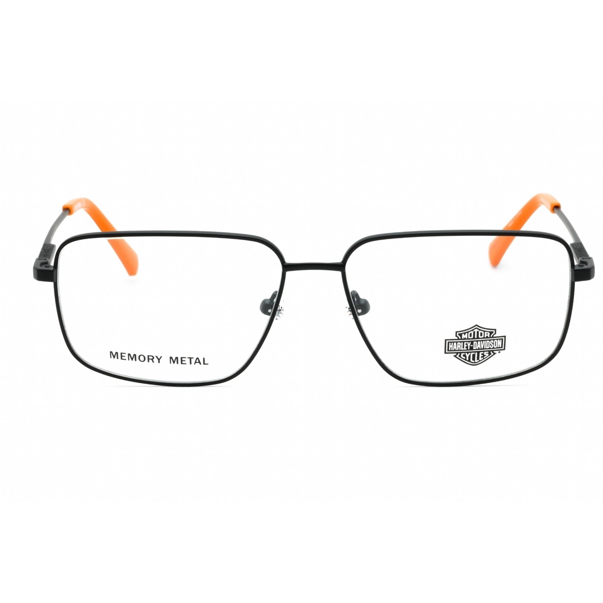 Harley Davidson Men's Eyeglasses - Matte Black Square Full Rim Frame | HD0954 002