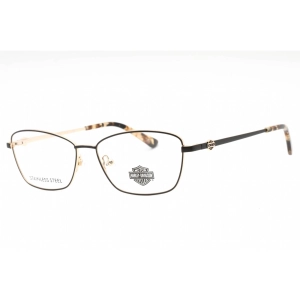 Harley Davidson Women's Eyeglasses - Matte Black Metal Rectangular Frame | HD0560 002