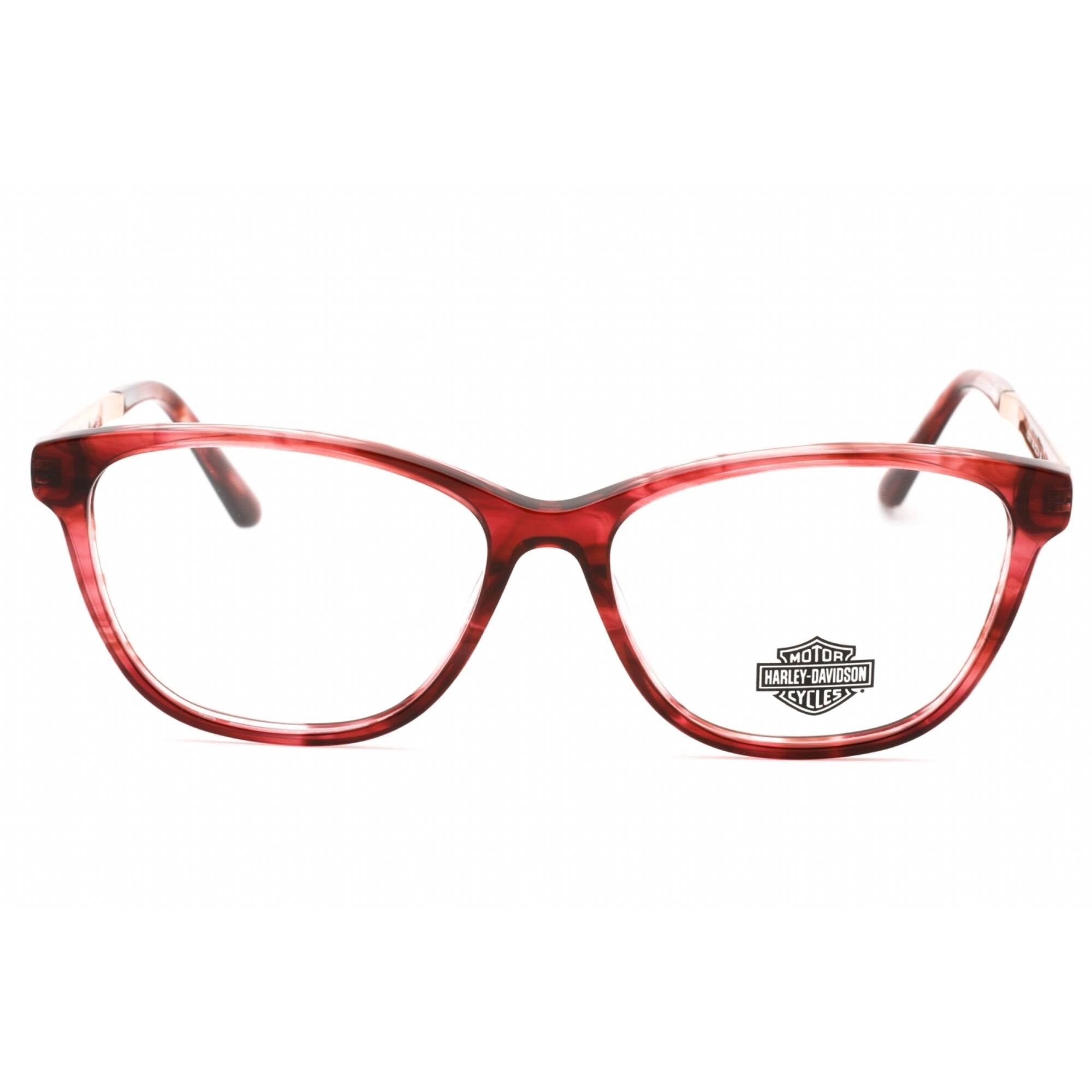 Harley Davidson Women's Eyeglasses - Shiny Bordeaux Plastic Cat Eye Frame | HD0571 069