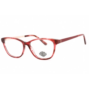 Harley Davidson Women's Eyeglasses - Shiny Bordeaux Plastic Cat Eye Frame | HD0571 069