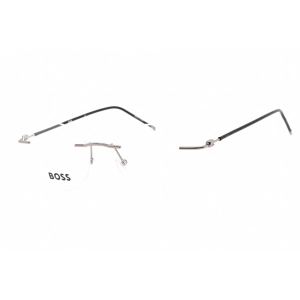 Hugo Boss Unisex Eyeglasses - Ruthenium Metal Oval Shape Frame | BOSS 1422 06LB 00