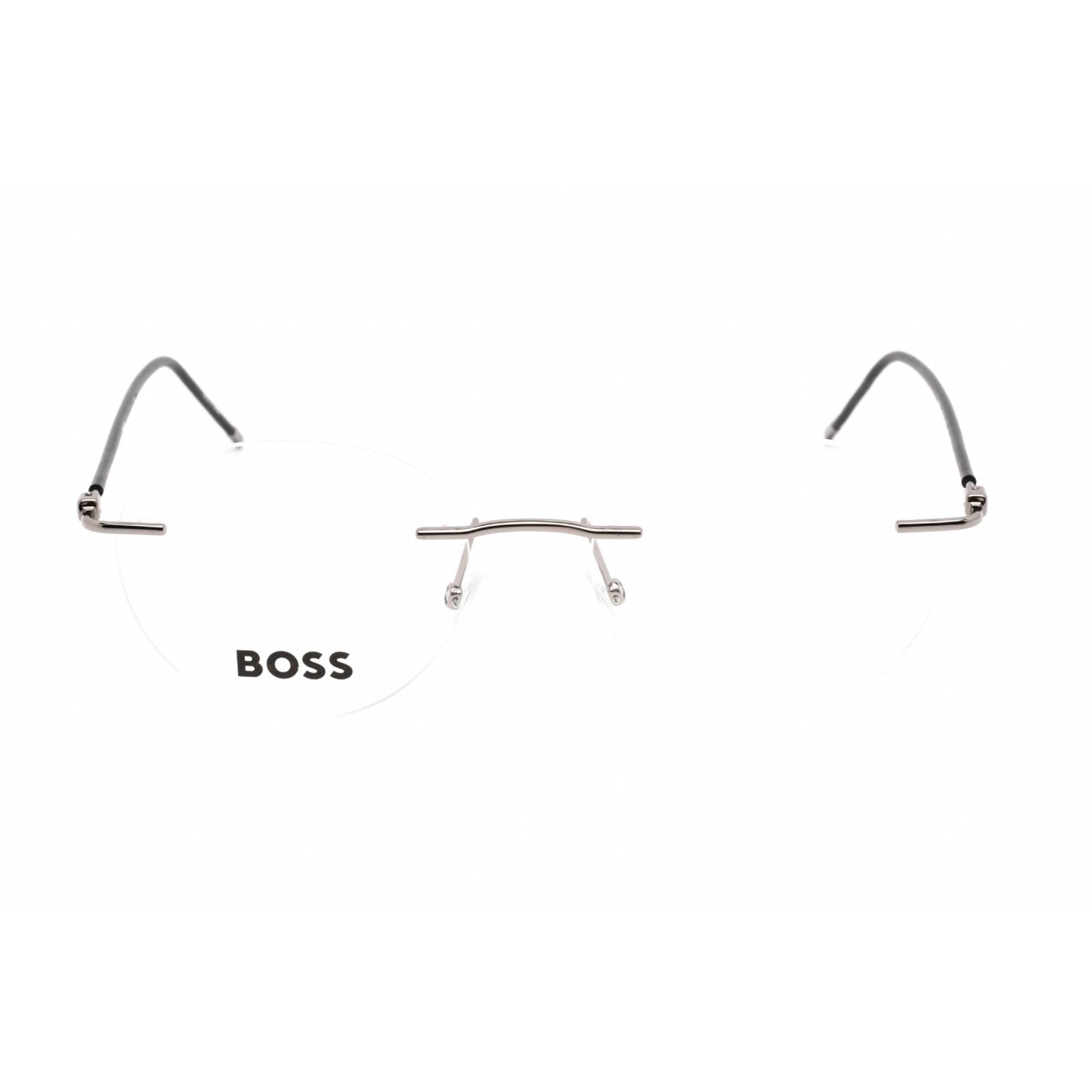Hugo Boss Unisex Eyeglasses - Ruthenium Metal Oval Shape Frame | BOSS 1422 06LB 00