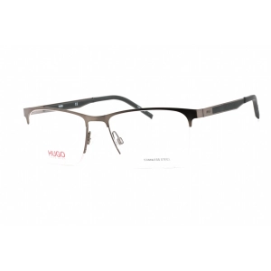 Hugo Men's Eyeglasses - Matte Dark Ruthenium Metal Rectangular Frame | HG 1142 0R80 00
