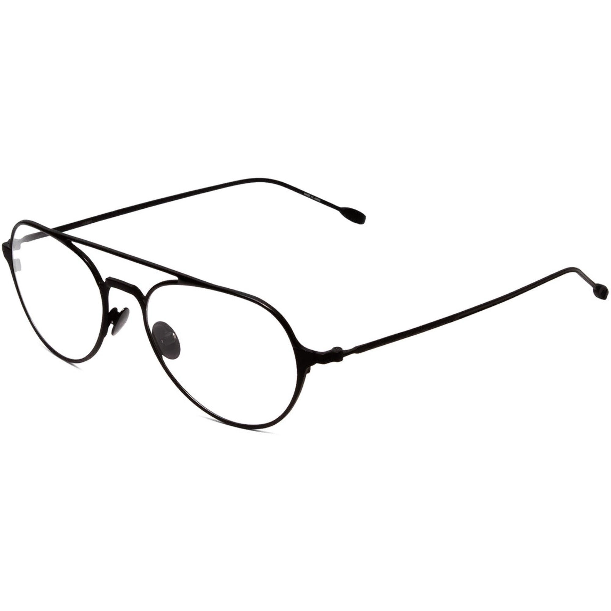 John Varvatos Men's Eyeglasses - Black Metal Pilot Frame | JOHN VARVATOS V164 BLA 53