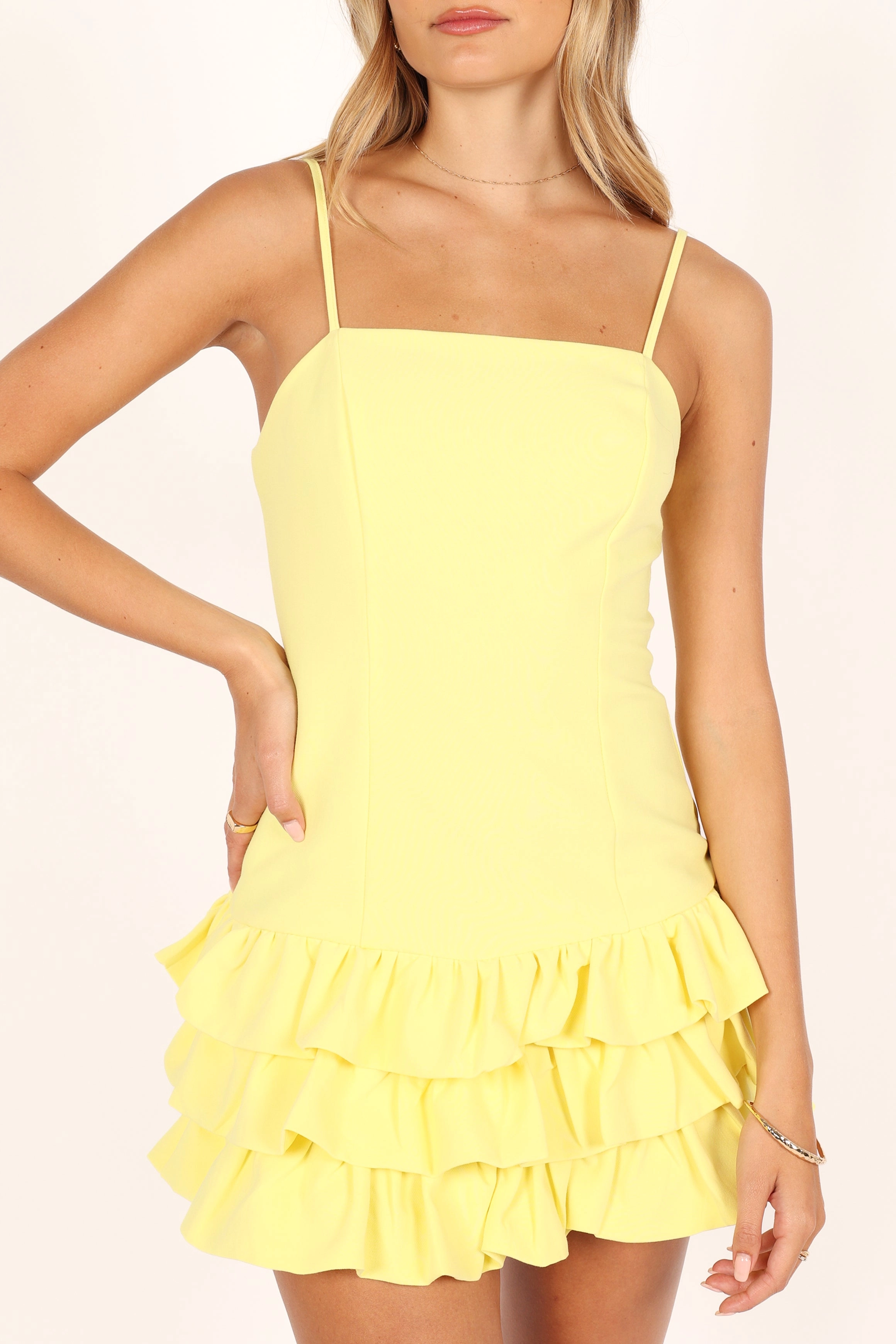 Junee Mini Dress - Lemon