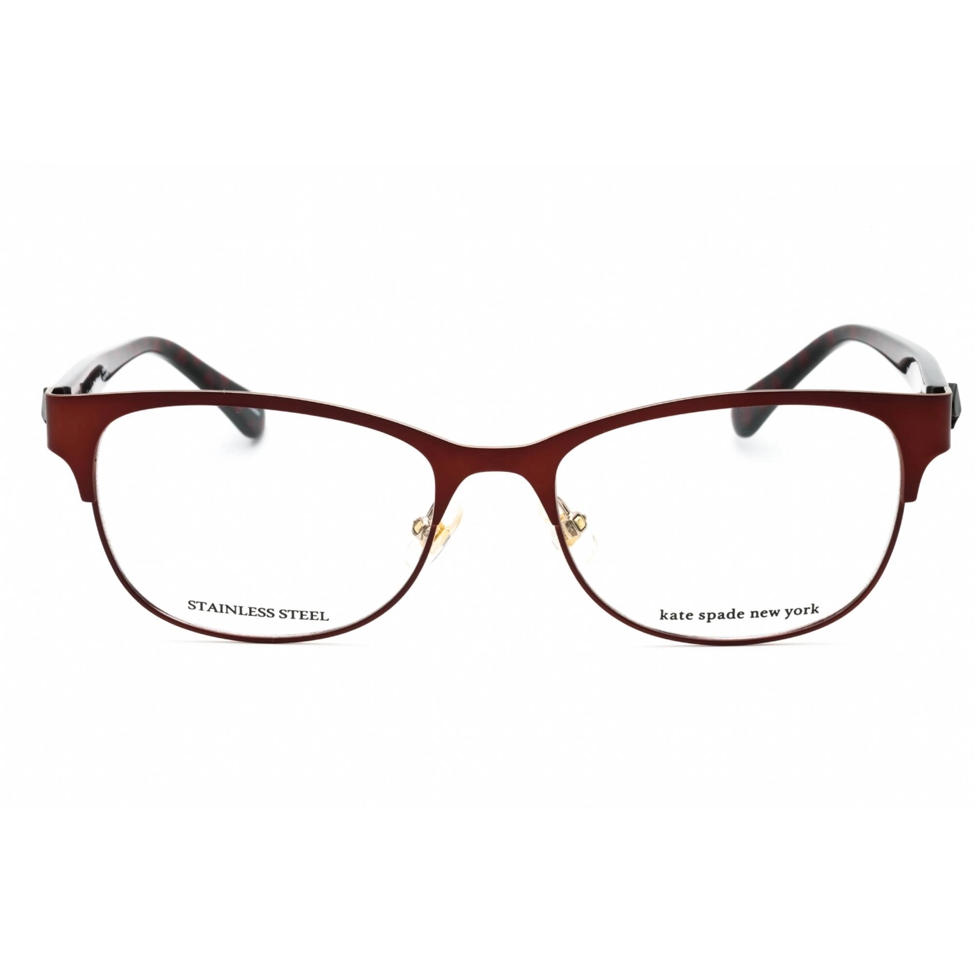 Kate Spade Women's Eyeglasses - Burgundy Metal Full Rim Oval Frame | CAROLINA 0LHF 00