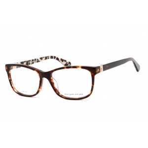 Kate Spade Women's Eyeglasses - Havana Pattern Acetate Rectangular | Calley 01NR 00