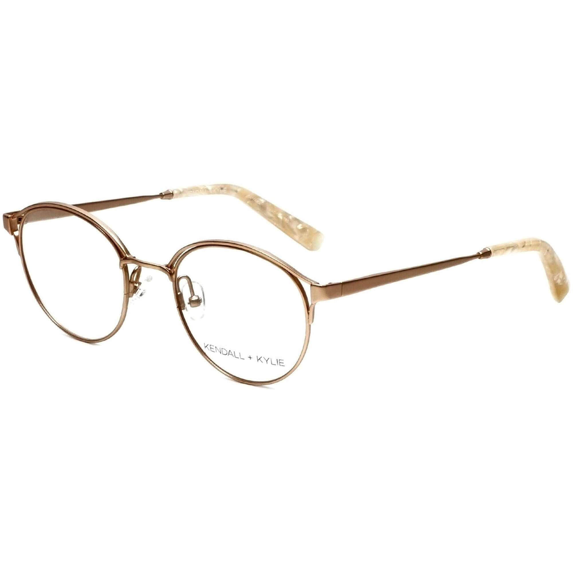 Kendall   Kylie Women's Eyeglasses - Rose Gold Metal Round Frame | KKO139 SAMARA 780