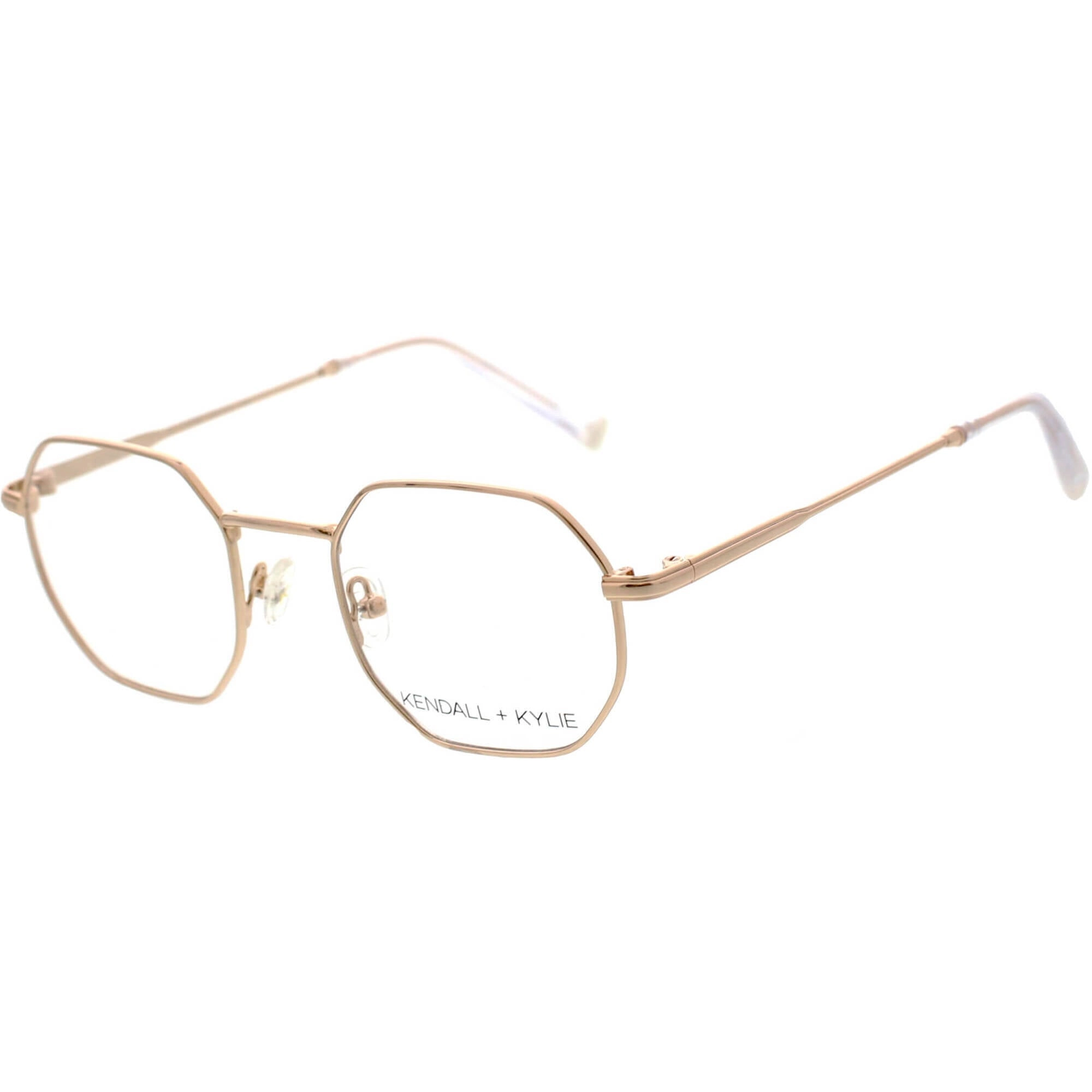 Kendall   Kylie Women's Eyeglasses - Shiny Rose Gold Metal Frame | KKO196 DEZI 780