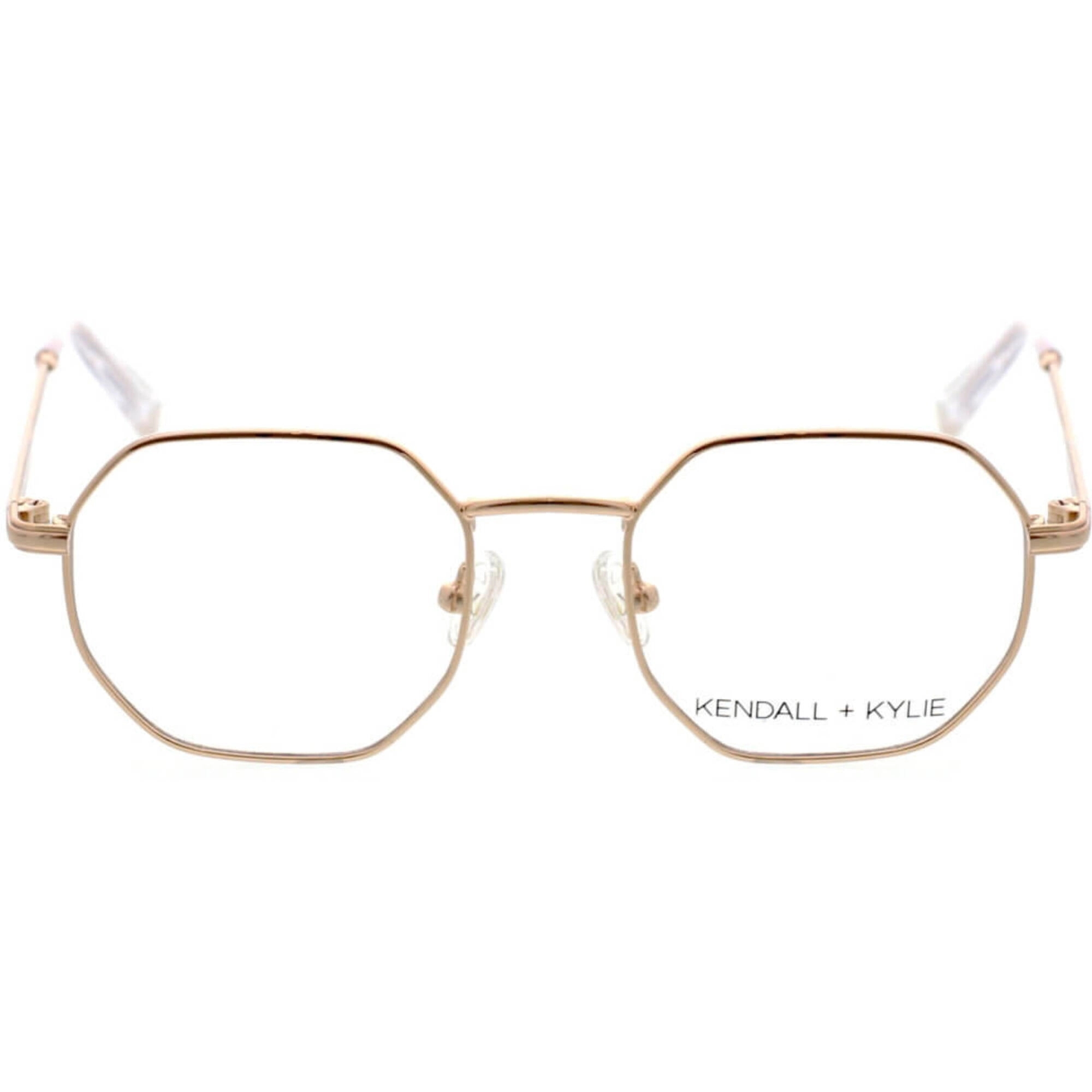 Kendall   Kylie Women's Eyeglasses - Shiny Rose Gold Metal Frame | KKO196 DEZI 780