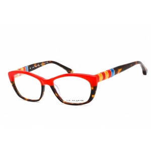 La Matta Women's Eyeglasses - Red/Havana Plastic Cat Eye Shape Frame | LMV3156 02-09