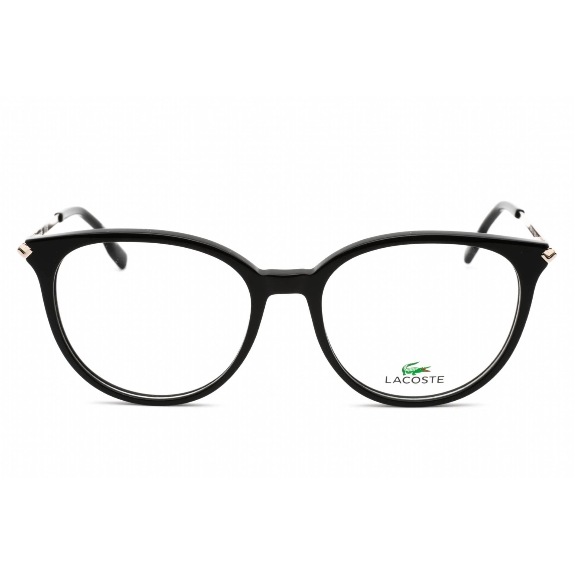 Lacoste Men's Eyeglasses - Full Rim Clear Lens Black Plastic Oval Frame | L2878 001