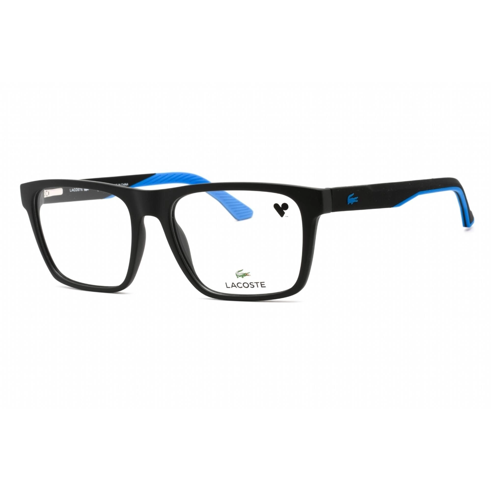 Lacoste Men's Eyeglasses - Full Rim Matte Black Plastic Rectangular Frame | L2899 002