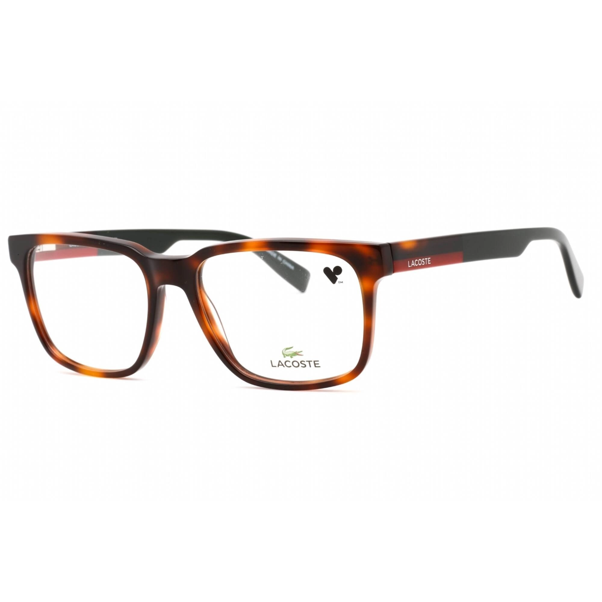 Lacoste Men's Eyeglasses - Full Rim Tortoise Plastic Rectangular Frame | L2908 240