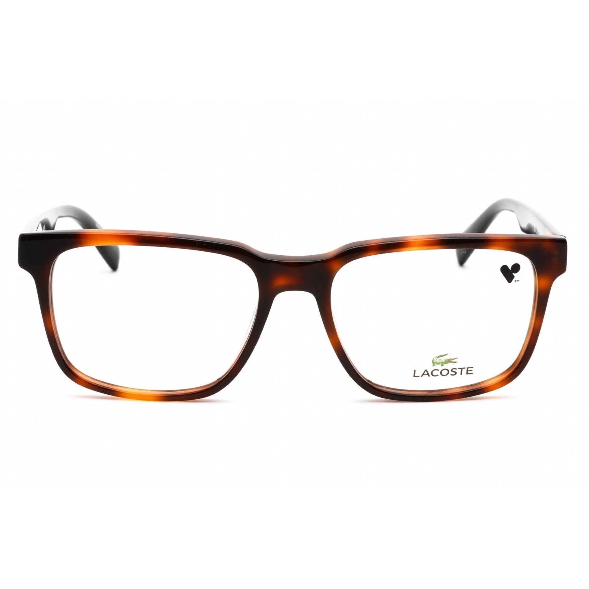 Lacoste Men's Eyeglasses - Full Rim Tortoise Plastic Rectangular Frame | L2908 240